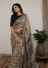Savitri Flowers Modal Saree Set