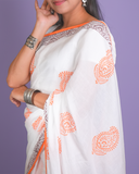 Orange quree RIVAJ saree set