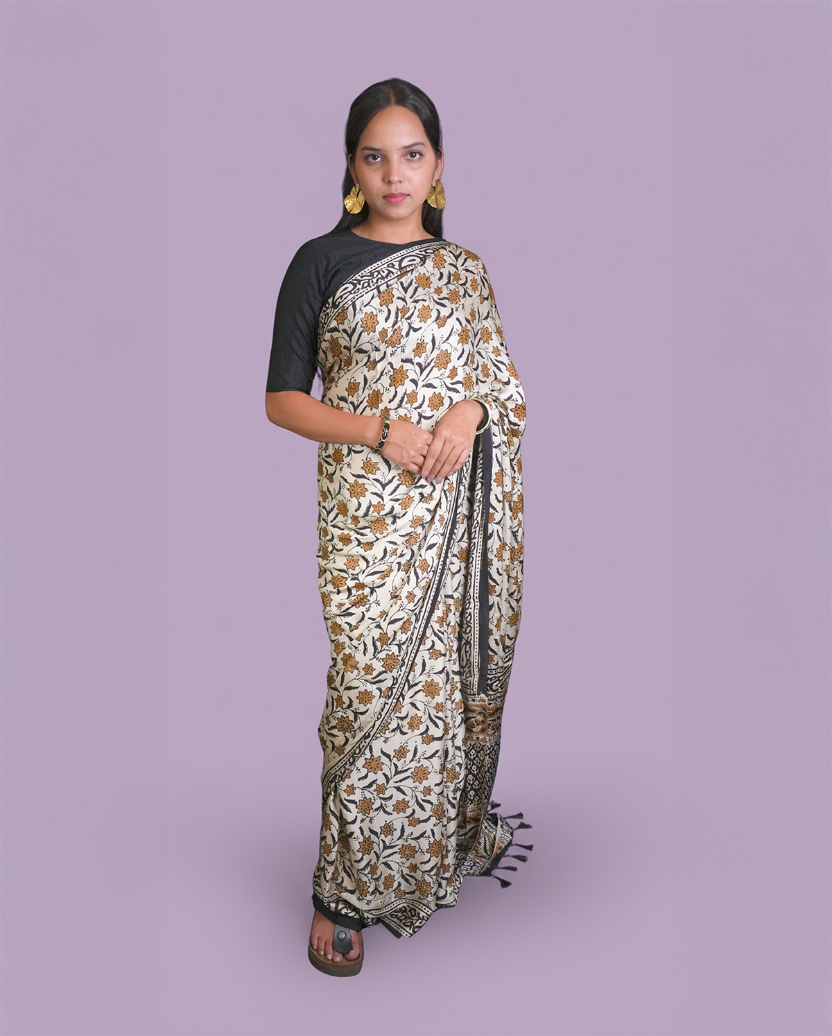 SAVITRI Flowers modal saree set