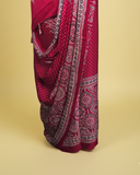 Doted Modal AJRAK saree set