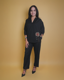 Dandelion Black Cotton Co-ord Set