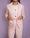 TheTailored cord Jacket Set