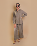 Pairplay FLORA Mushroom Grey Cotton Co-ord Set