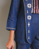 Blue | Red Boss Muse Denim Jacket Set