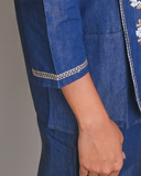 Blue | Red Boss Muse Denim Jacket Set